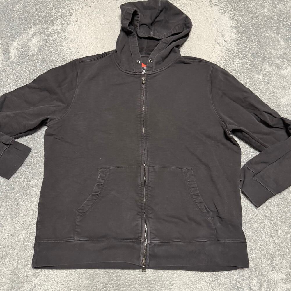 Untuckit Hoodie Mens XL Faded Black Full Zip Sweatshirt